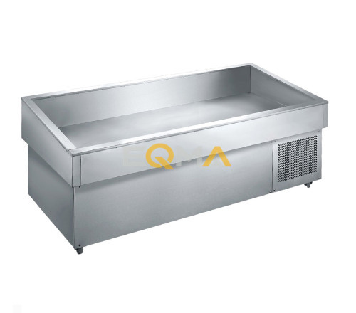 Food Stainless Steel Open Fish and Seafood Display Refrigerator